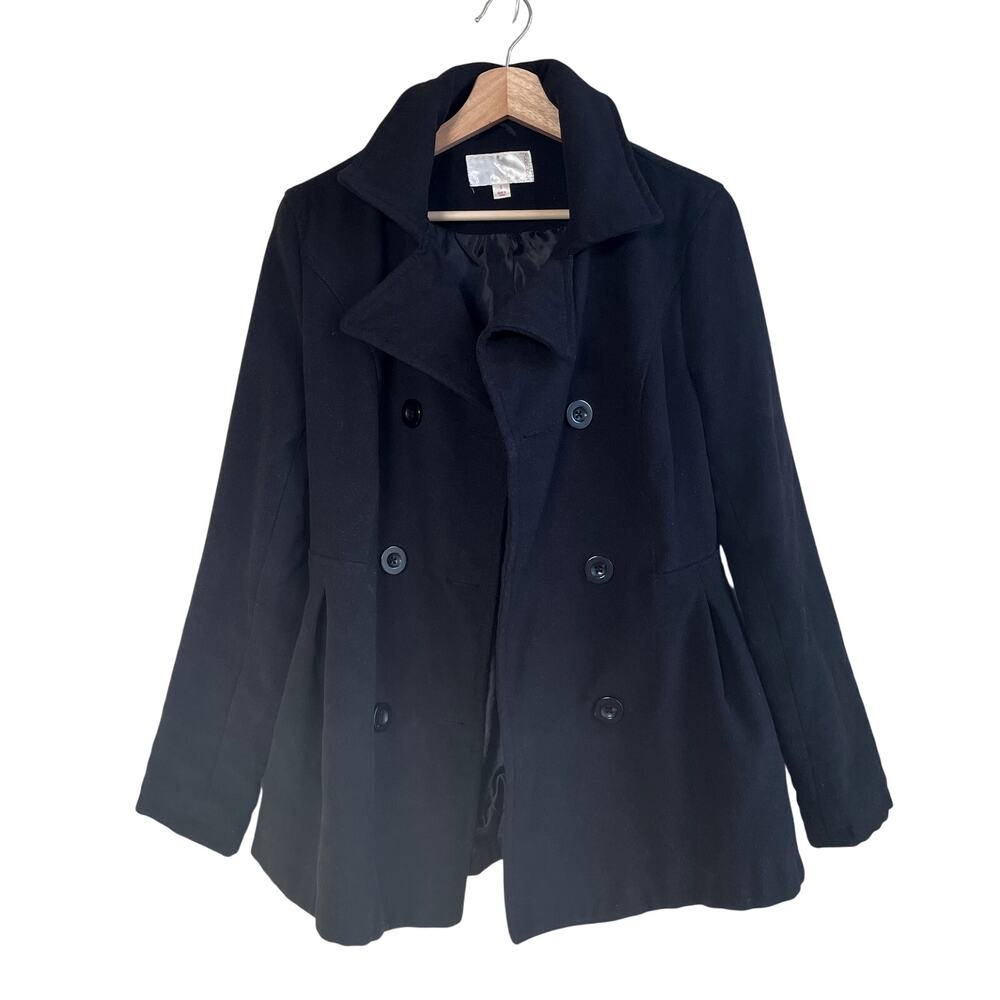 Xhilaration women's overcoat jacket size small city chic minimalist pockets warm